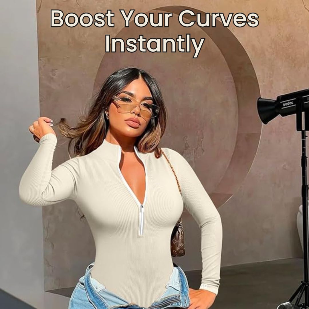 ShapeX Zip Up Bodysuit