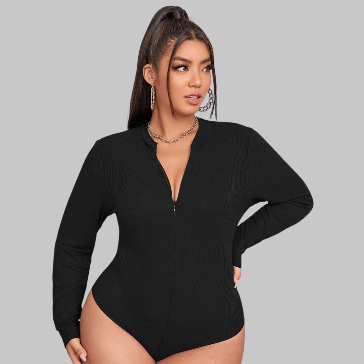 ShapeX Zip Up Bodysuit
