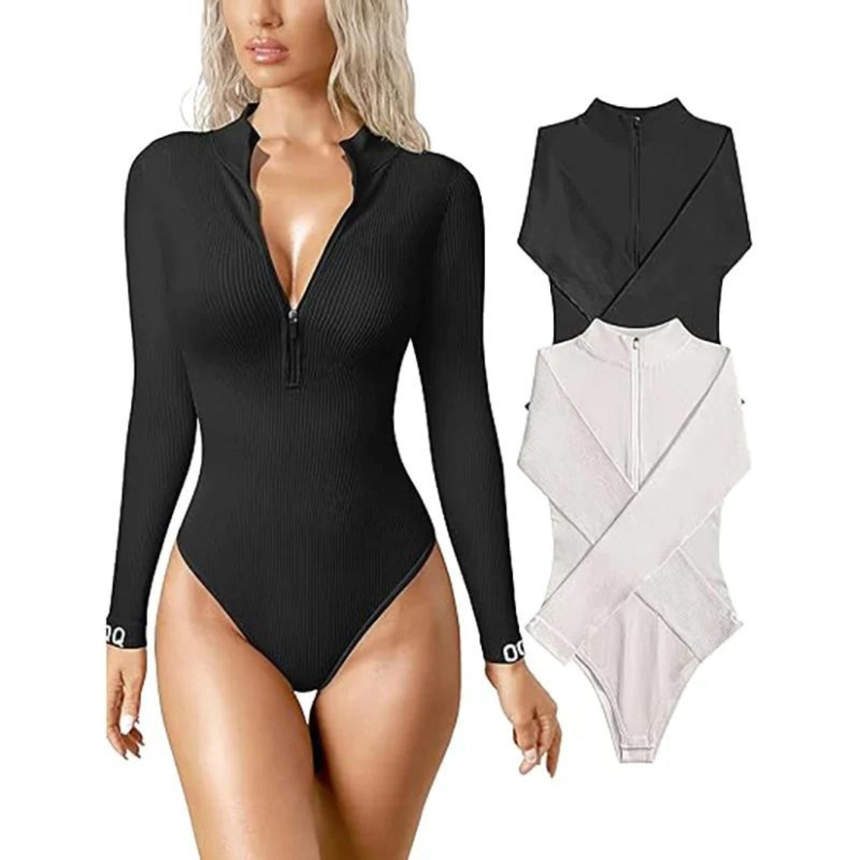 ShapeX Zip Up Bodysuit